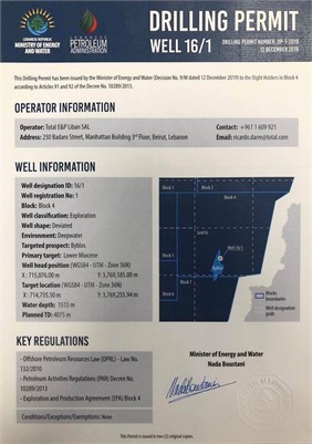 Total Says Lebanon Offshore Drilling Halfway Done